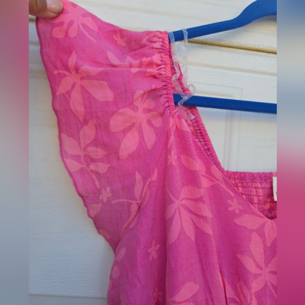 Maternity Pink Floral Dress - Picture 5 of 6